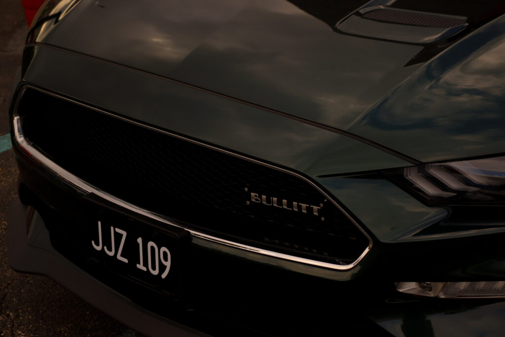 close up of a mustang bulitt